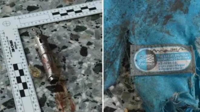 The New York Times mengatakan bukti-bukti ini dikumpulkan dari lokasi serangan di Manchester.