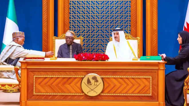 Tinubu ati olori ijọba Qatar