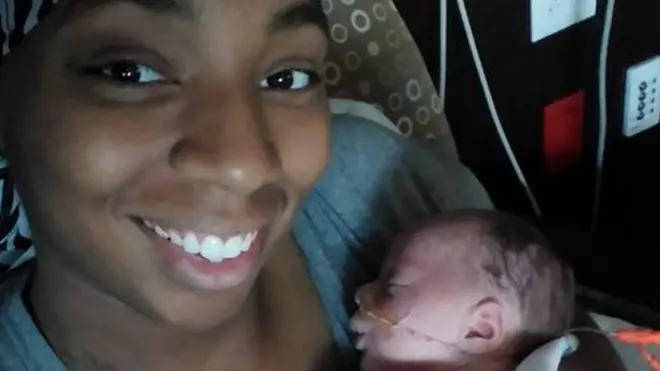 Danesha y su hija Delanie.