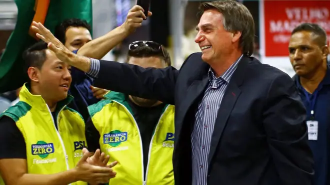 Le candidat de l'extrême droite à la présidentielle en octobre, Jair Bolsonaro.