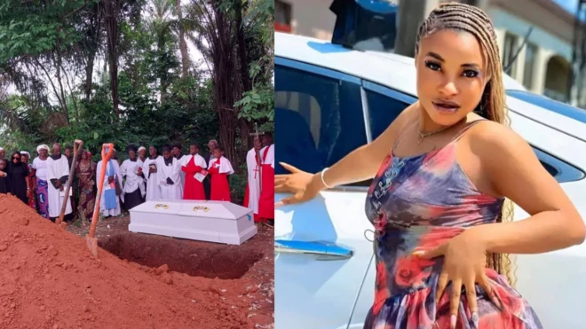 Foto Cynthia Chizoba Oguzie na ebe e lili ya