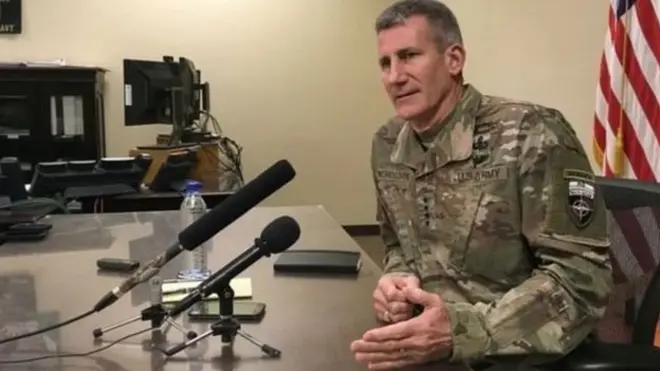 نیکولسن د ټرمپ ستراتیژي هم بریالۍ بولي او وايي د دې ستراتیژۍ وروسته طالبانو سره خبرو کې پرمختګ شوی دی.