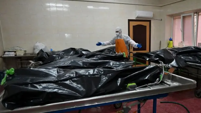 Тіла померлих від Covid-19 в одній з київських лікарень