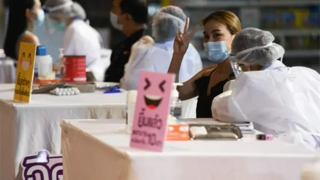 คนรับวัคซีน