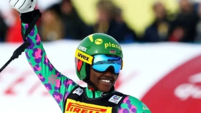 Sabrina Simader go fly Kenya flag