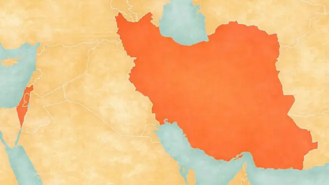 نقشه ایران و اسرائیل