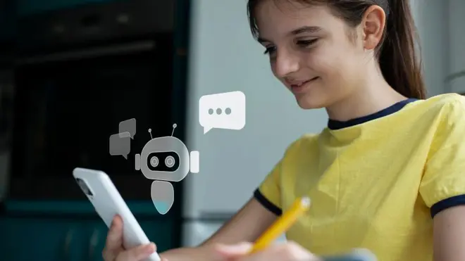 Dete koristi veštačku inteligenciju