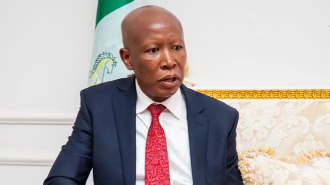 Julius Malema, President and Commander in Chief of di Economic Freedom Fighters (EFF)