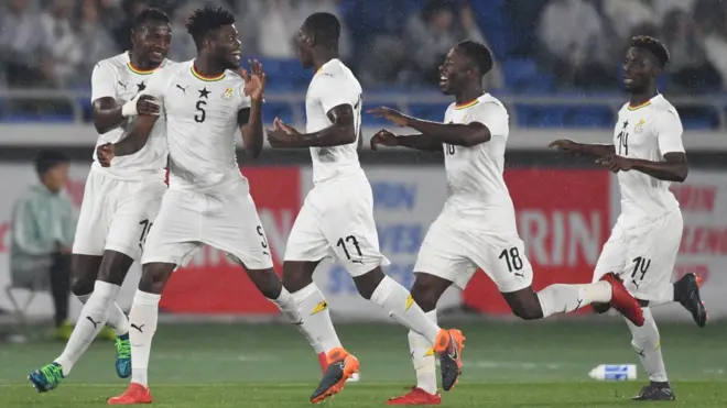 Black Stars bin win Japan for dia last friendly