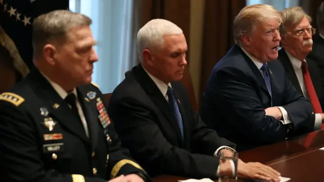 Дональд Трамп на совещании по Сирии в Белом доме, 9 апреля 2018 года