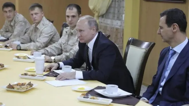Rusya Devlet Başkanı Vladimir Putin ve Suriye Devlet Başkanı Beşar Esad
