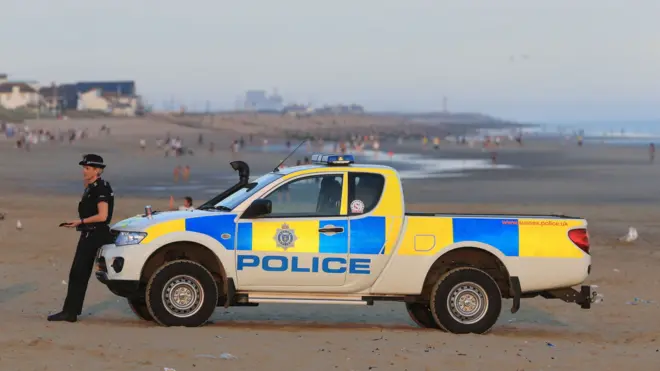 Police on Camber Sands