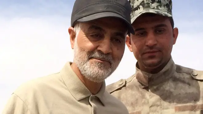 Soleimani - seen here in Iraq in 2015 - directed militia in Iraq who attacked US troops and later fought the Islamic State group