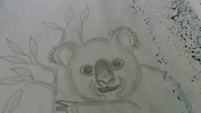 Коала у песку