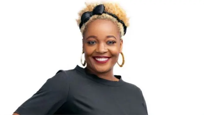 On di blond hair, Lucy tok say na experiment on her way to platinum hair