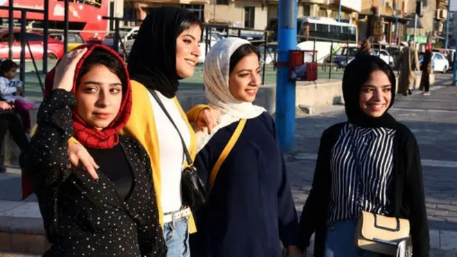 Women wearing hijabs in Alexandria, Egypt (file photo)