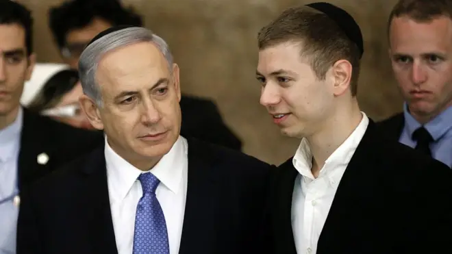 Yair Netanyahu (right) got into a war of words with another, ex-prime minister's son