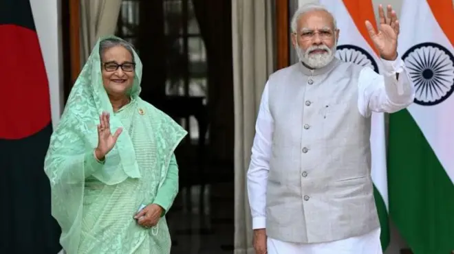 শেখ হাসিনা ও নরেন্দ্র মোদী