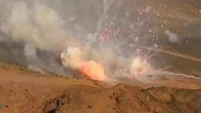 Firework destruction in Peru