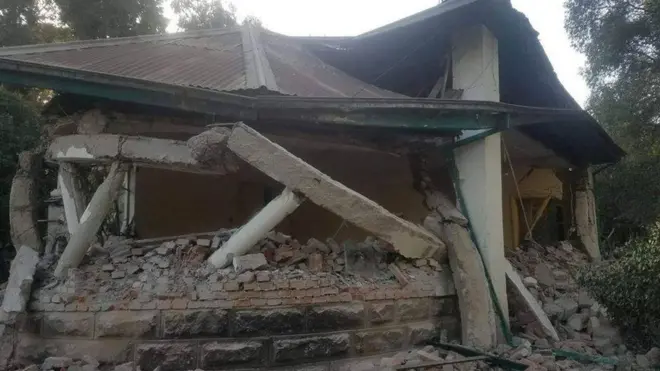 የፈረሰው የደጅ አዝማች ዐምዴ አበራ መኖሪያ ቤት