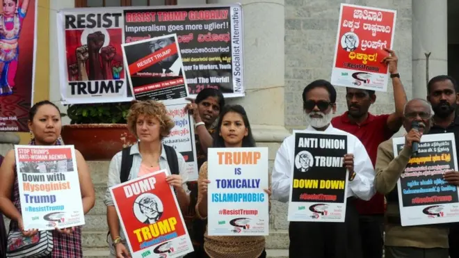 نظمت احتجاجات على قرار ترامب في مختلف مناطق الولايات المتحدة