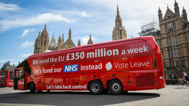 Броский, но некорректный лозунг сторонников "Брекзита" о том, что Британия отдает ЕС 350 млн фунтов в неделю, их оппоненты называют одним из примеров низкого качества аргументации в ходе кампании.