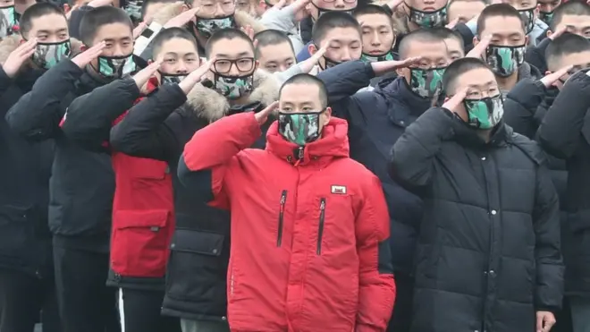 2018년 1월 2일 논산훈련소에서 열린 입영행사