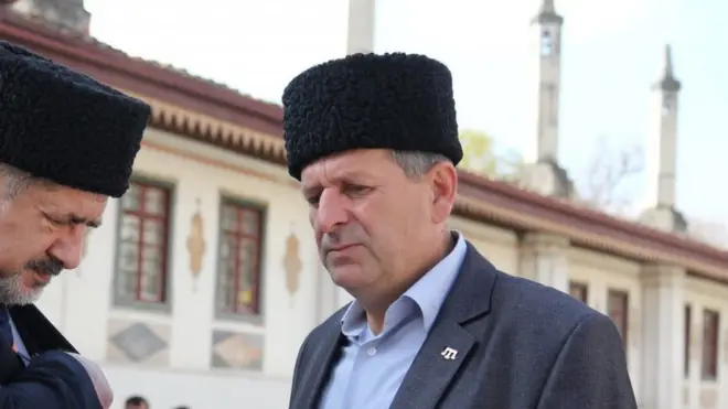 Голова Меджлісу Рефат Чубаров (ліворуч) і Ахтем Чийгоз (праворуч)