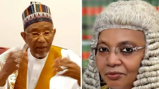 Senator Adamu Bulkachuwa and im wife Justice Zainab Bulkachuwa
