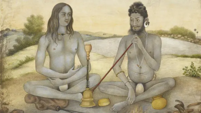 একজন নাগা সন্ন্যাসী ও তার শিষ্য