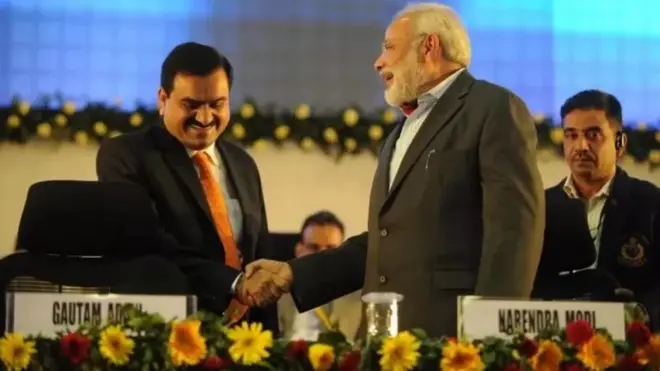 وزیر اعظ‍م نریندر مودی اورارب پتی تاجر گوتم اڈانی