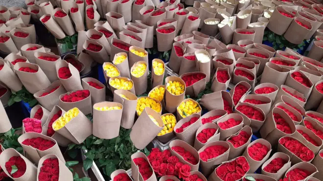 ለገበያ የተዘጋጀ አበባ