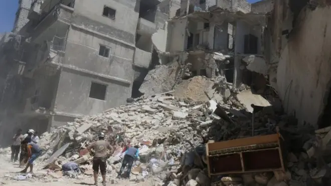 Destruction in Aleppo, 26 July