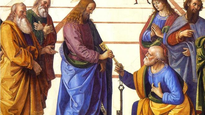 Cristo entrega as chaves dos céus a Pedro