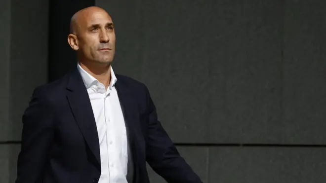 Luis Rubiales arrives at the high court in Madrid, Spain in September 2023
