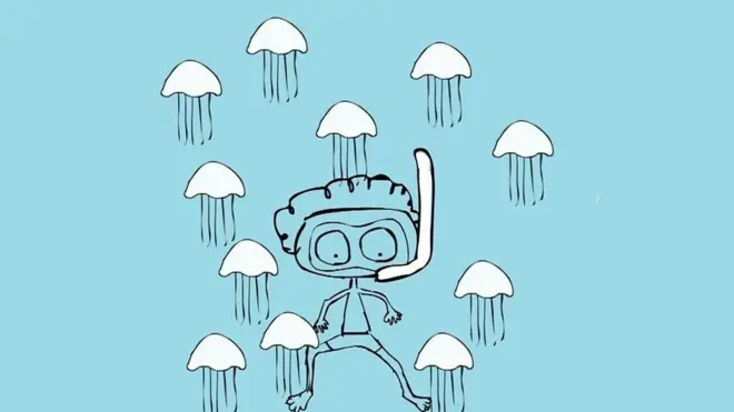 صورة توضيحية لقناديل البحر