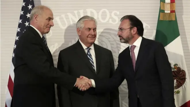 Videgaray mantuvo un tono conciliador con los altos funcionarios estadounidenses.