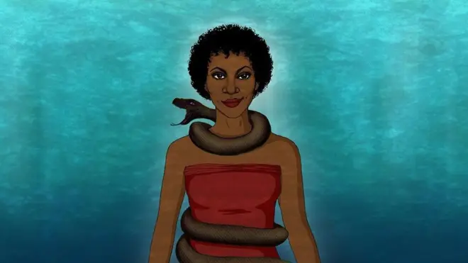 Like 'Ala' di earth god, di python na di messenger of dis evil goddess