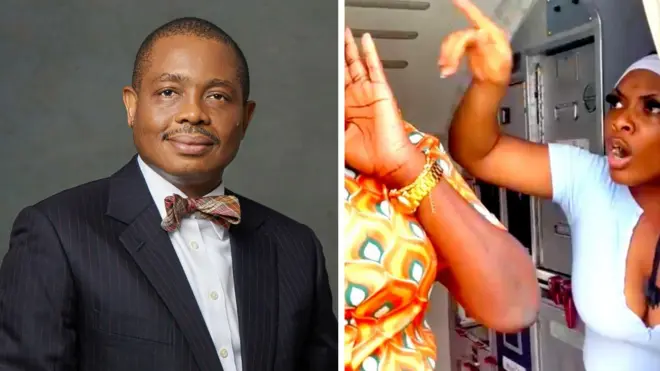 NBA president Afam Osigwe and Comfort Bob from di incident