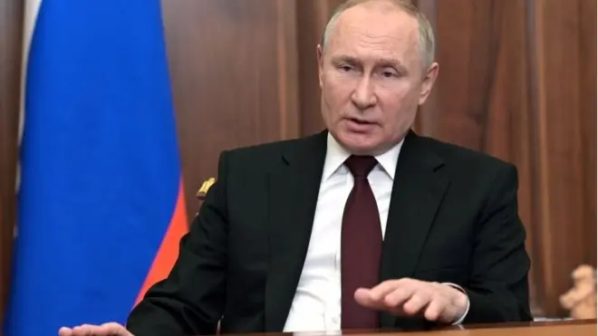 Tổng thống Vladimir Putin nói chuyện với người Nga về tình hình ở Ukraine, 21/02/2022