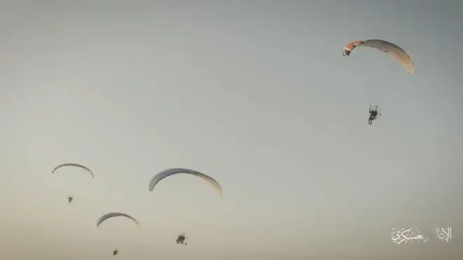 పారాచూట్‌తో ఇజ్రాయెల్‌పై దాడి
