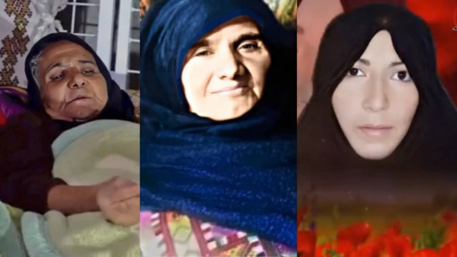 تصاویر اختصاصی بی‌بی‌سی از سه زن کشته شده در جمعه خونین زاهدان - از راست: جان‌بی‌بی نارویی، زلیخا ترزهی و زربی‌بی اسماعیل‌زهی