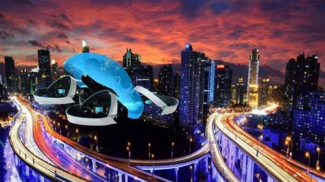 صورة متخيلة للسيارة الطائرة