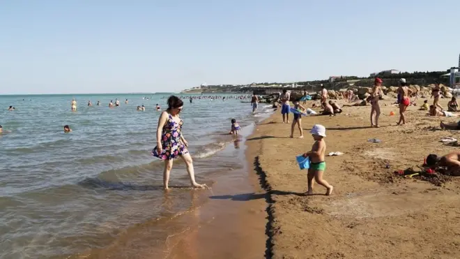 günəş dəniz qum, Xəzər dənizi, çimərliklər