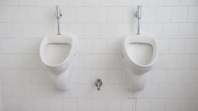 โถปัสสาวะเหล่านี้เป็นดีไซน์มาตรฐาน แต่ถูกติดตั้งในห้องน้ำที่ไม่จำกัดเพศผู้ใช้ในอาคารราชการที่กรุงเบอร์ลิน