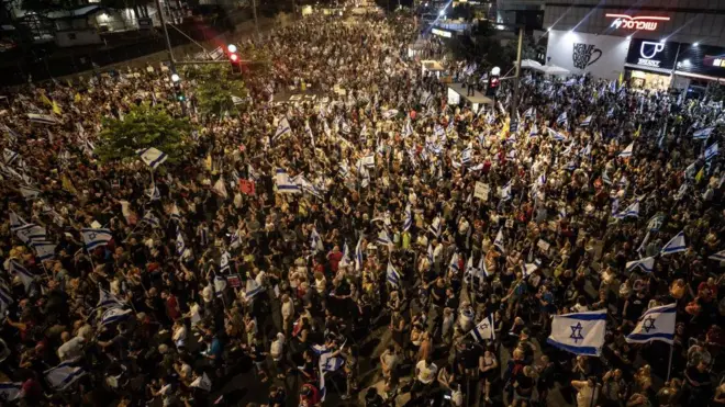 مظاهرات في إسرائيل.