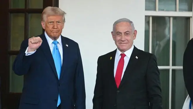 Donald Trump, presidente de EE.UU., y Benjamin Netanyahu, primer ministro de Israel
