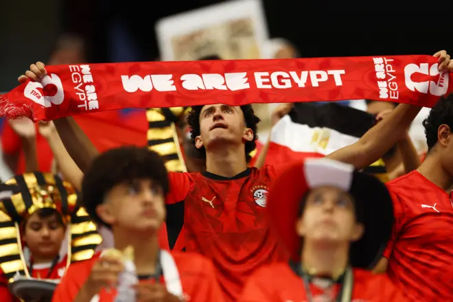 مشجع مصري داخل الملعب قبل مباراة لمصر في كأس العالم 2026