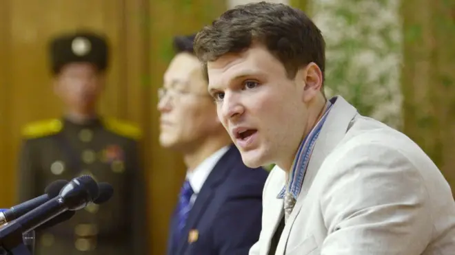 Otto Warmbier fue detenido en Corea del Norte en enero de 2016 y posteriormente fue condenado a 15 años de trabajos forzados.
