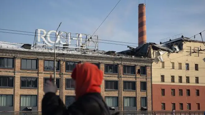 Пошкоджена фабрика Roshen у Києві